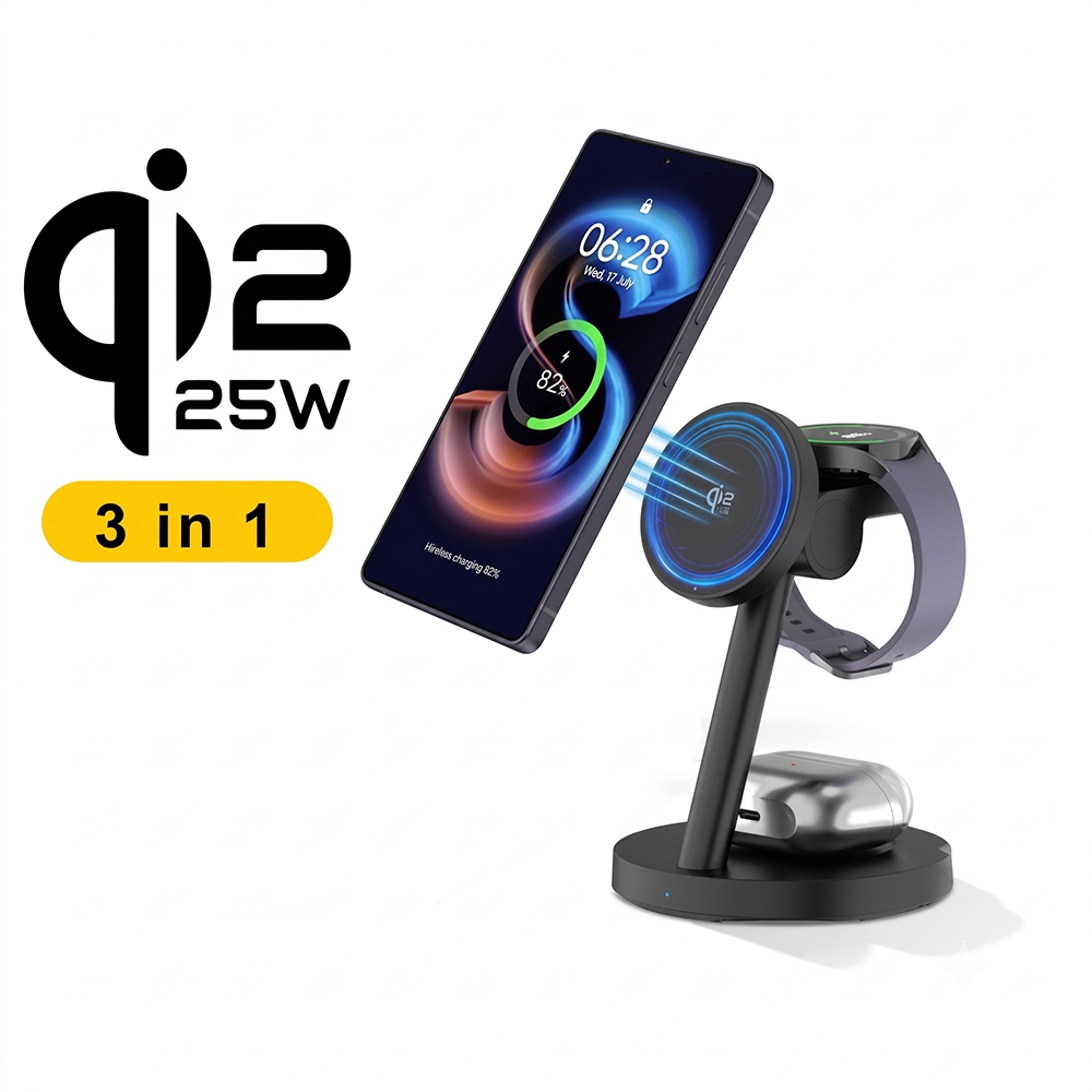 Smartwatch Watches Compatible With Iphone - 3in1 Qi2.2 25W Fast Wireless Charging