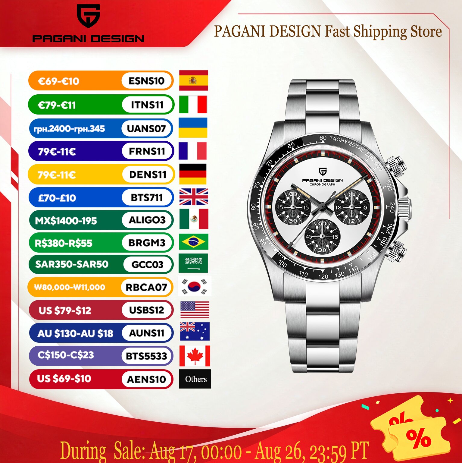 Smartwatch Luxury Watches - PAGANI DESIGN Men Luxury Fashion Quartz