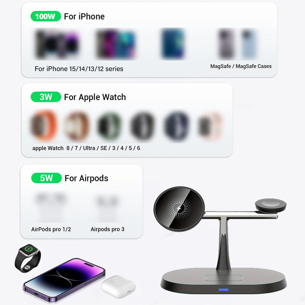 3 in 1 Magnetic Wireless Charg - đánh giá và giá Smartwatch Watches Compatible With Iphone