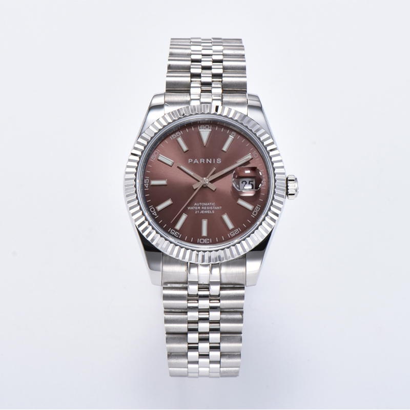Thời Trang Parnis 39.5Mm Nâu M - đánh giá và giá Rolex Watch Datejust
