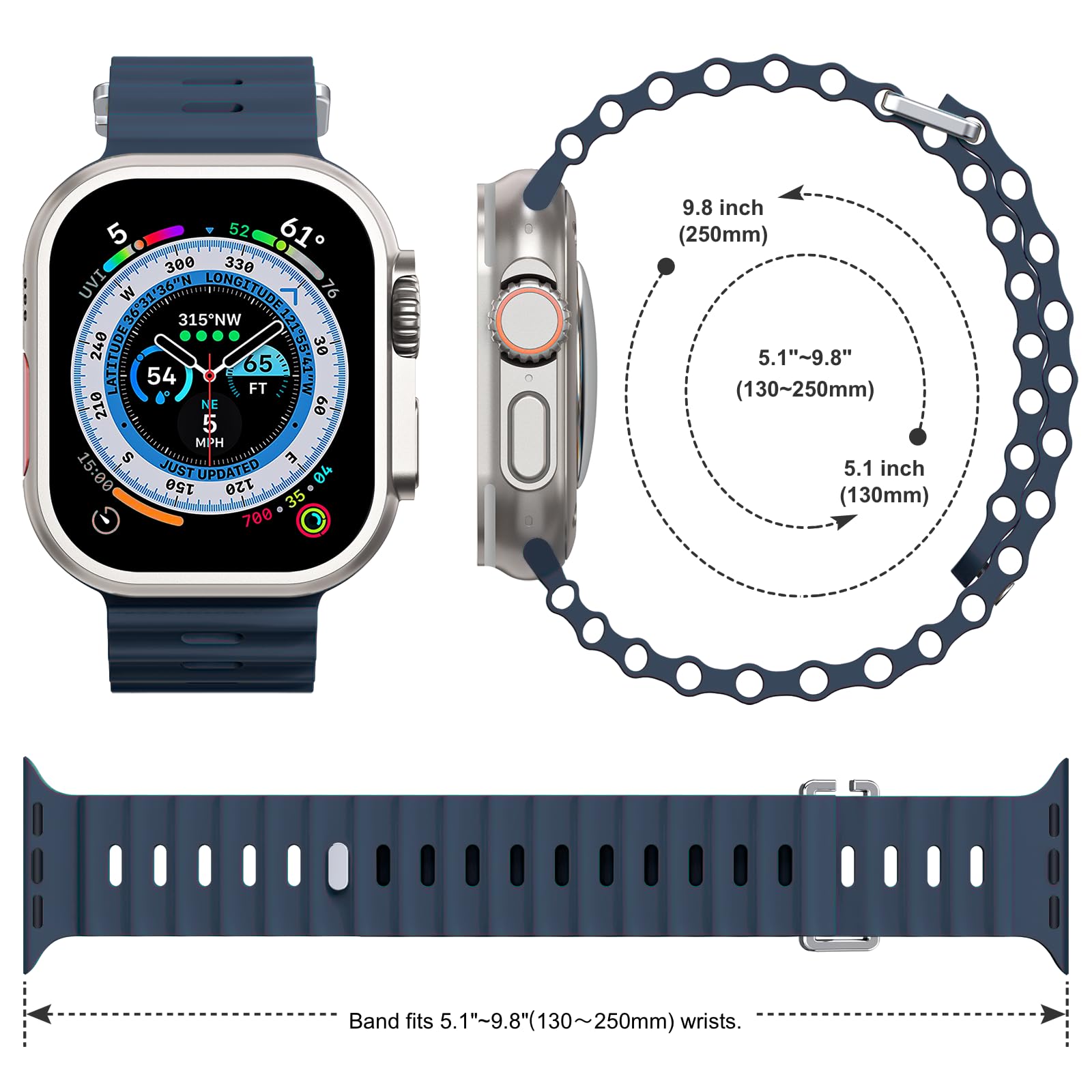 Ocean Band Strap For Apple Wat - đánh giá và giá Smartwatch Apple Watches For Men