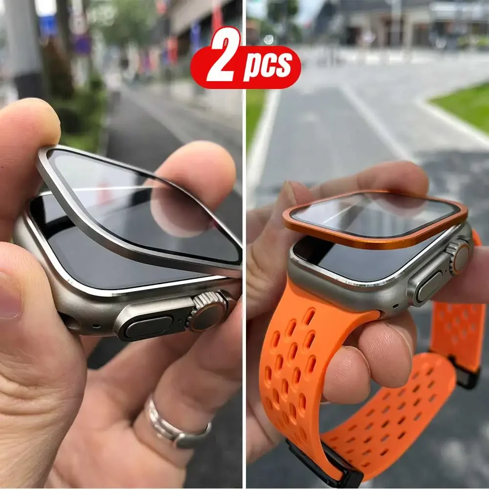 2PCS Titanium Metal Frame for  - đánh giá và giá Smartwatch Apple Watches For Men