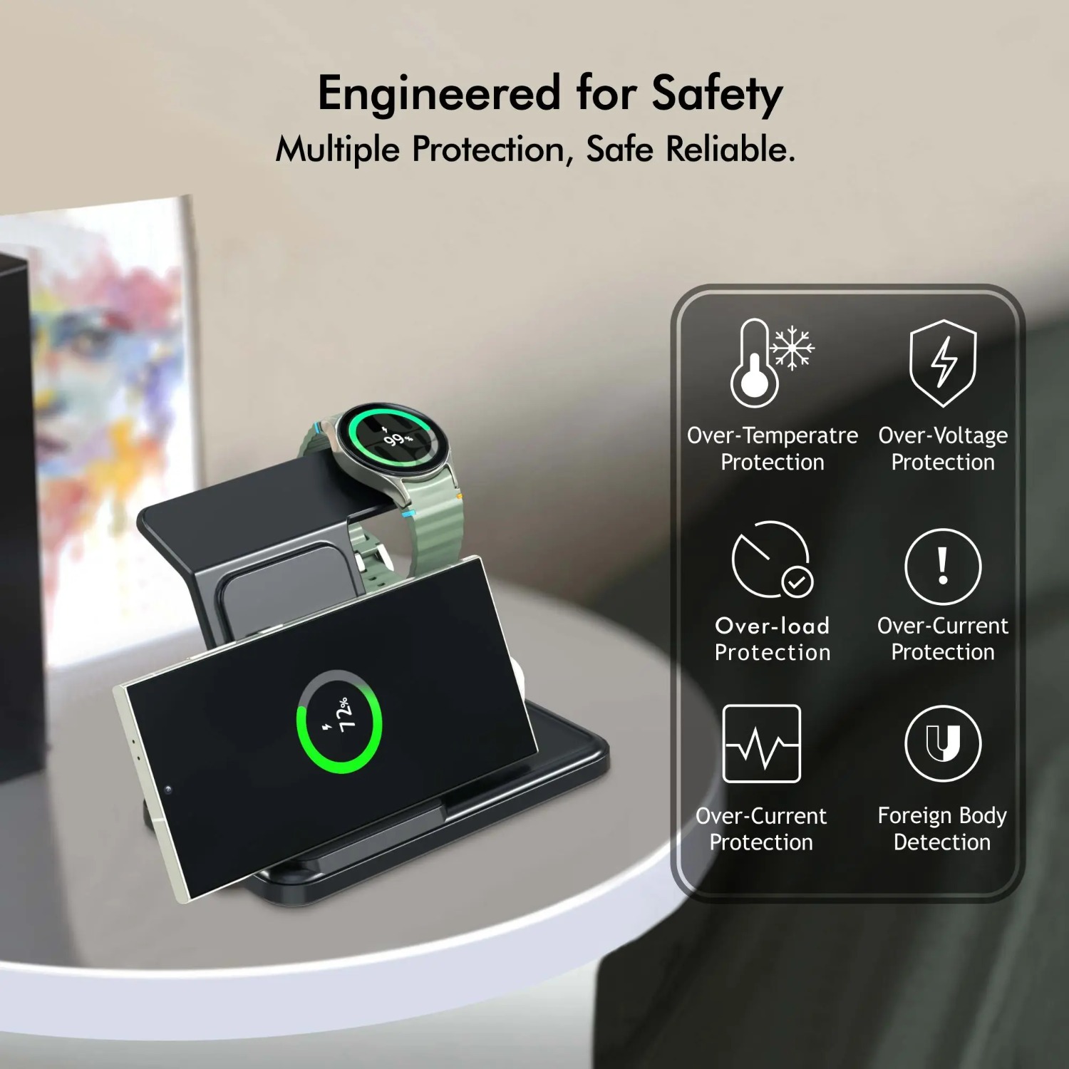 Desktop 3-in-1 Wireless Charge - đánh giá và giá Smartwatch Watches Compatible With Iphone