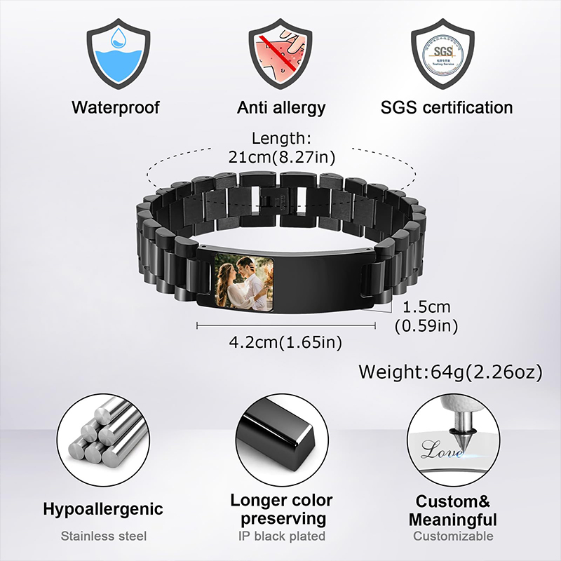 Custom Picture Text Bracelet W - đánh giá và giá Smartwatch Sports Watches For Men