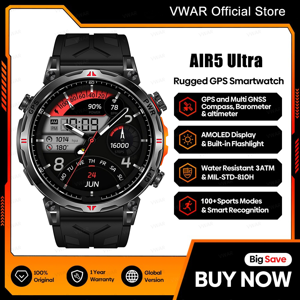 2025 New VWAR GPS Smartwatch 1 - đánh giá và giá Watch Vs Smartwatch