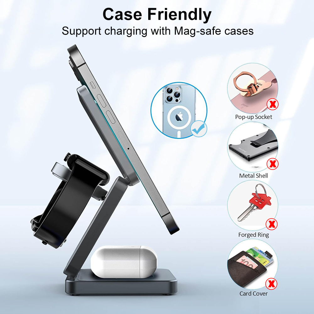 Wireless Charger 3 in 1 Foldab - đánh giá và giá Smartwatch Watches Compatible With Iphone