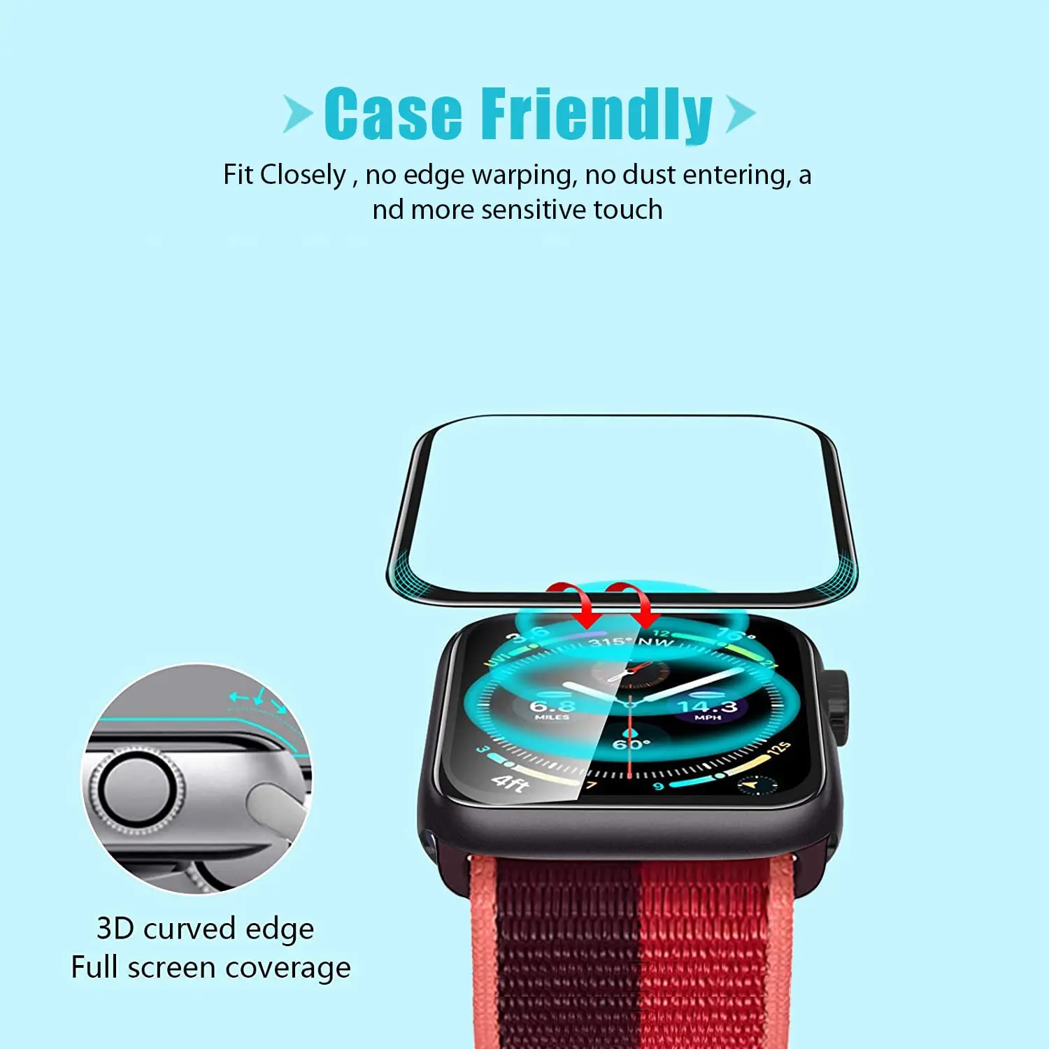 Screen Protector 3D Tempered F - đánh giá và giá Smart Watch Screen Protector