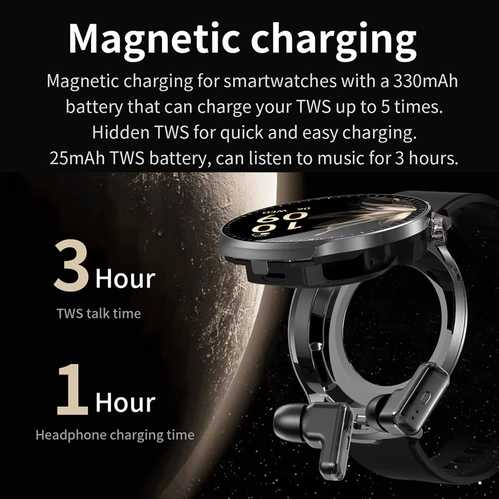 TWS 2 in 1 Smart Watch with Ea - đánh giá và giá Smartwatch Noise Watches For Men