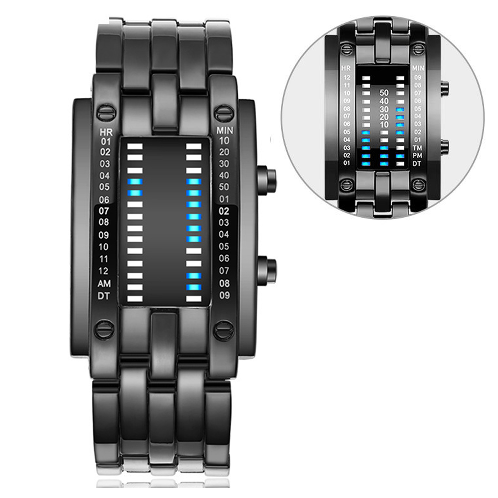 Premium Binary Matrix Blue LED - đánh giá và giá Smartwatch Premium Watches For Men