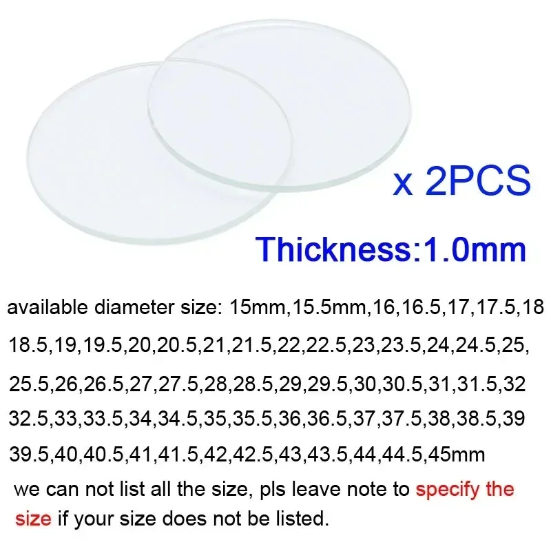2 Pieces 15 - 45mm Flat Round  - đánh giá và giá Smart Watch Screen Protector