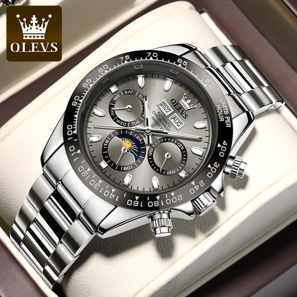 OLEVS Cao Cấp Đồng Hồ Nam Chro - đánh giá và giá Seiko Watch 5 Sports