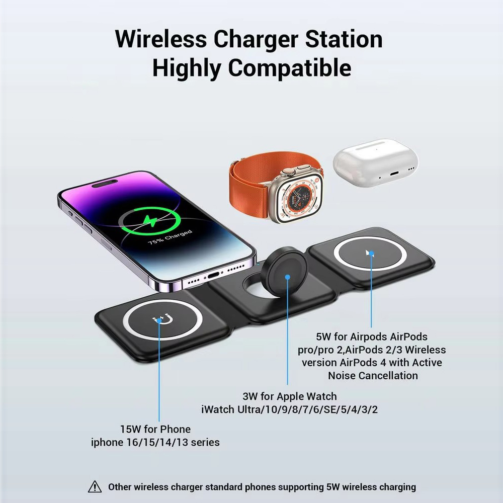 3-in-1 Magnetic Folding Wirele - đánh giá và giá Smartwatch Watches Compatible With Iphone