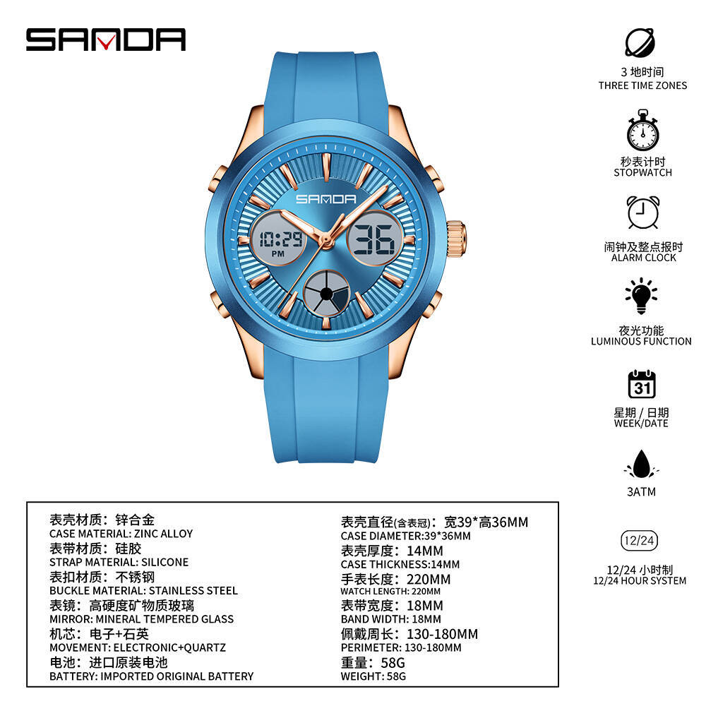 SANDA electronic watch luminou - đánh giá và giá Smartwatch Watches Girls