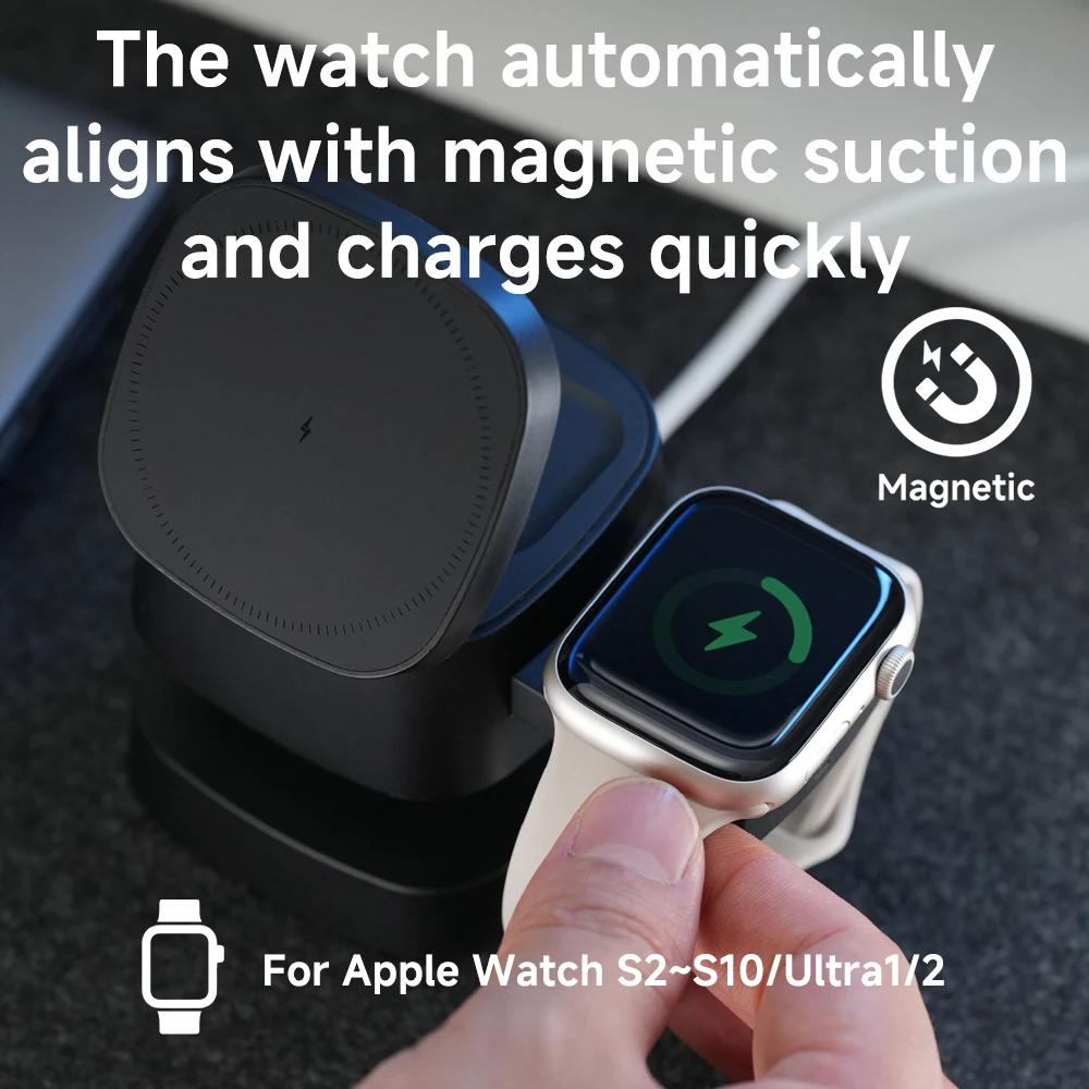 Magnetic 3 in 1 Wireless Charg - đánh giá và giá Smartwatch Watches Compatible With Iphone