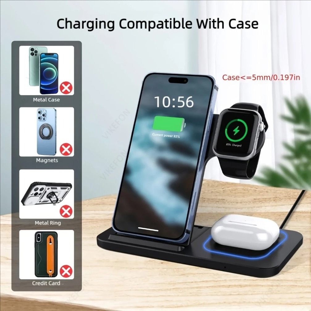 Foldable 3 in 1 Wireless Charg - đánh giá và giá Smartwatch Watches Compatible With Iphone