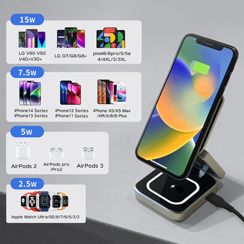 Foldable Magnetic Wireless Cha - đánh giá và giá Smartwatch Watches Compatible With Iphone