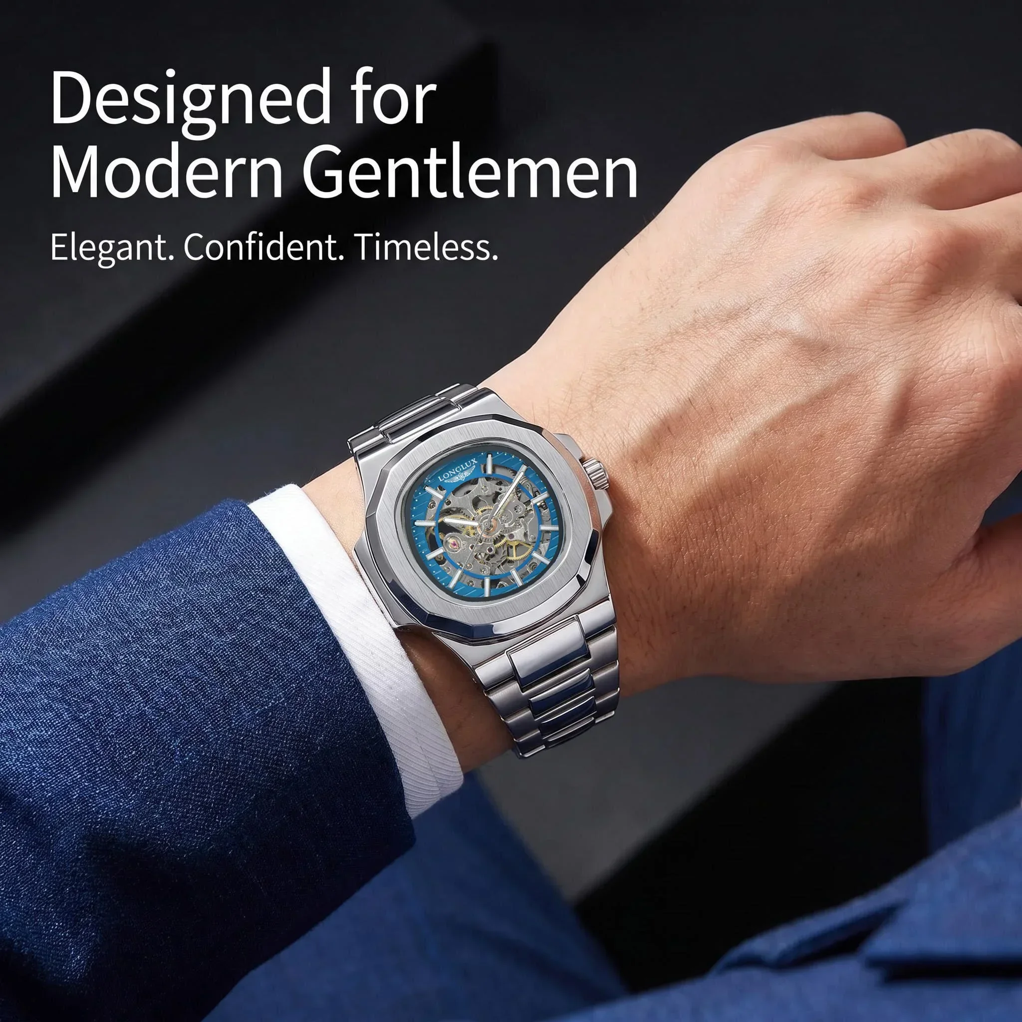LONGLUX Men Automatic Mechanic - đánh giá và giá Seiko Watch 5 Sports